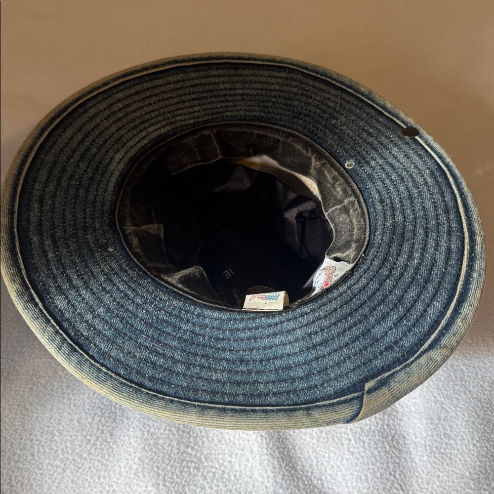 Henschel Hatquarters USA denim hat with a stone/acid wash finish - Picture 6 of 7